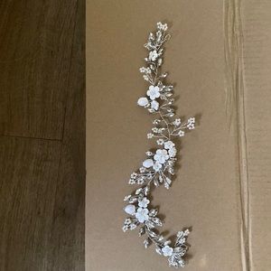 Floral beaded head piece